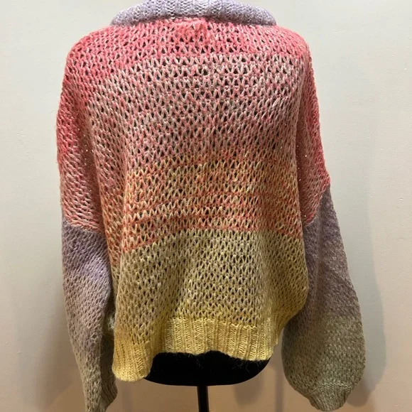 Colorful Knit Crew Neck Sweater - Picture 2 of 4